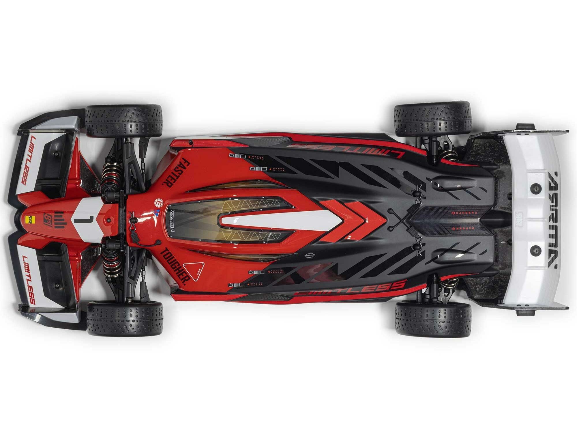 black and red 1/7 LIMITLESS 120 8S AVC 4X4 RTR Street Speed - Image 8