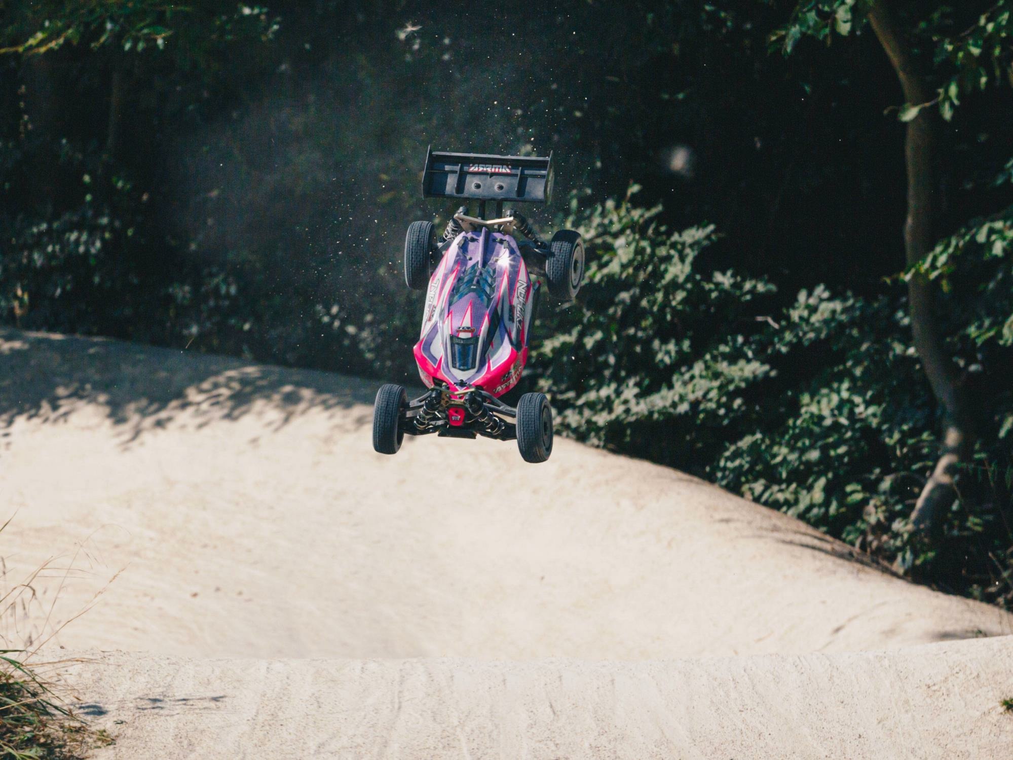 pink and purple 1/8 TLR TUNED TYPHON Race Ready Roller - Image 25