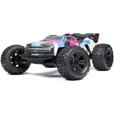 pink and blue 1/8 KRATON 6S V6 4X4 BLX Speed Monster Truck RTR