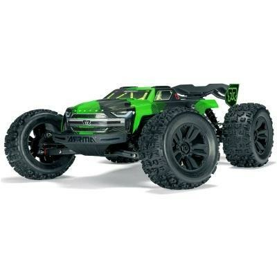 black and green 1/8 KRATON 6S V6 4X4 BLX Speed Monster Truck RTR