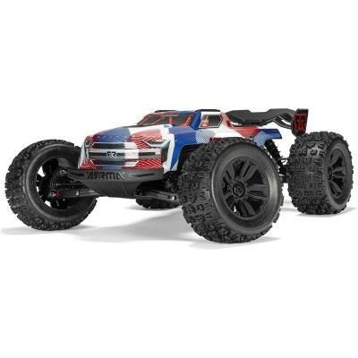 blue and red 1/8 KRATON 6S V6 4X4 BLX Speed Monster Truck RTR