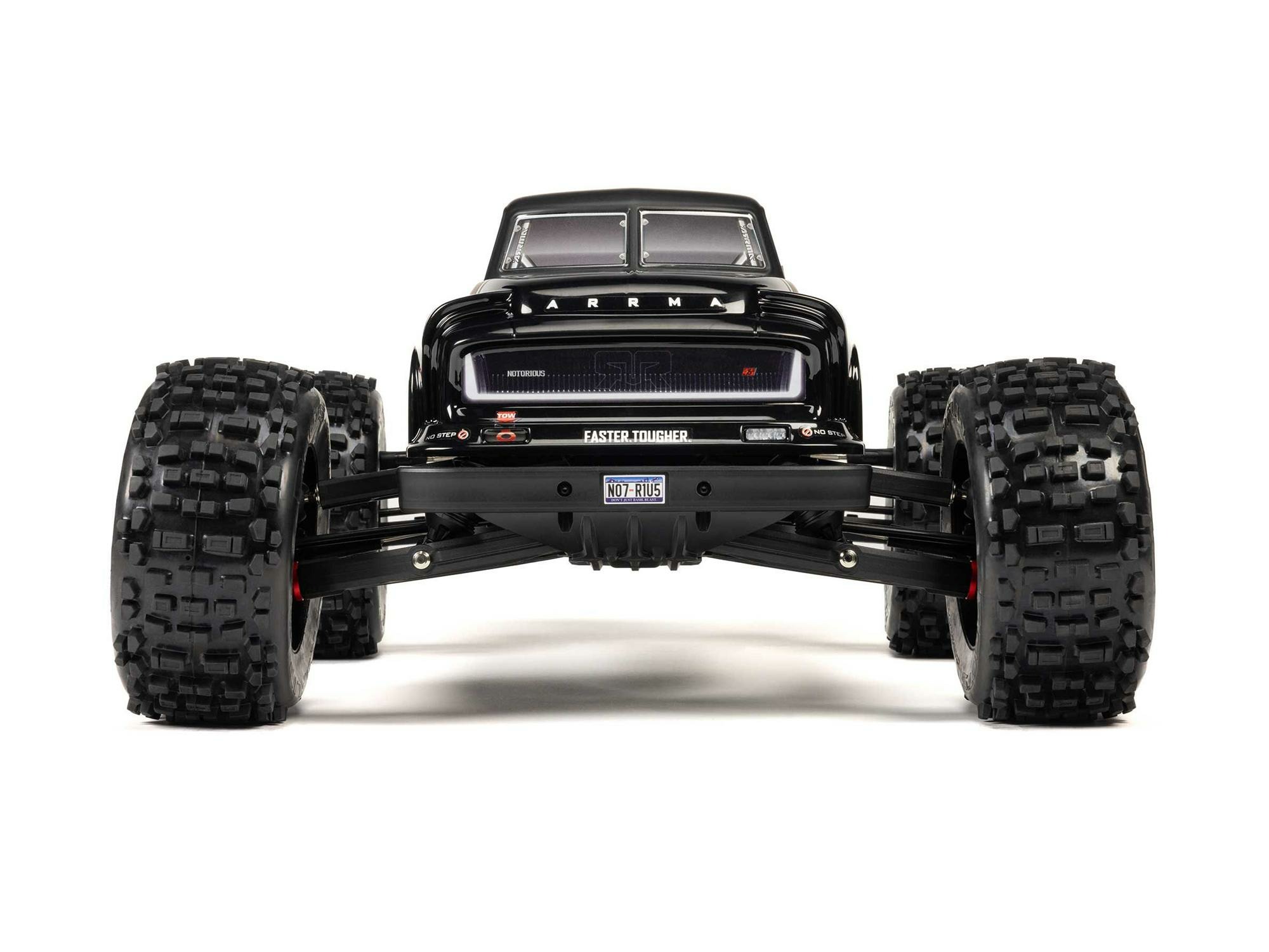 black 1/8 NOTORIOUS 6S V6 4X4 BLX Stunt Truck RTR - Image 3