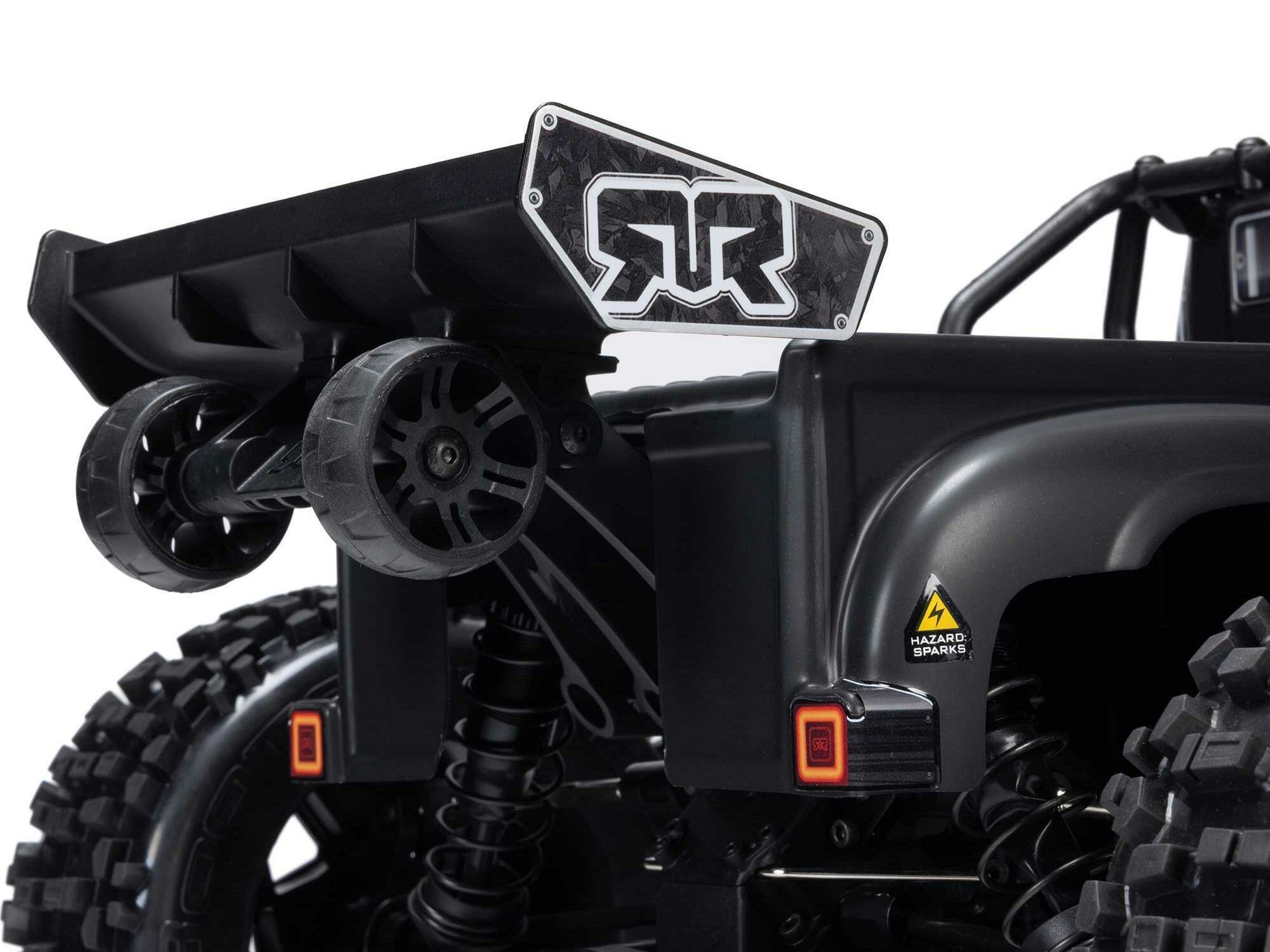 black 1/8 NOTORIOUS 6S V6 4X4 BLX Stunt Truck RTR - Image 14