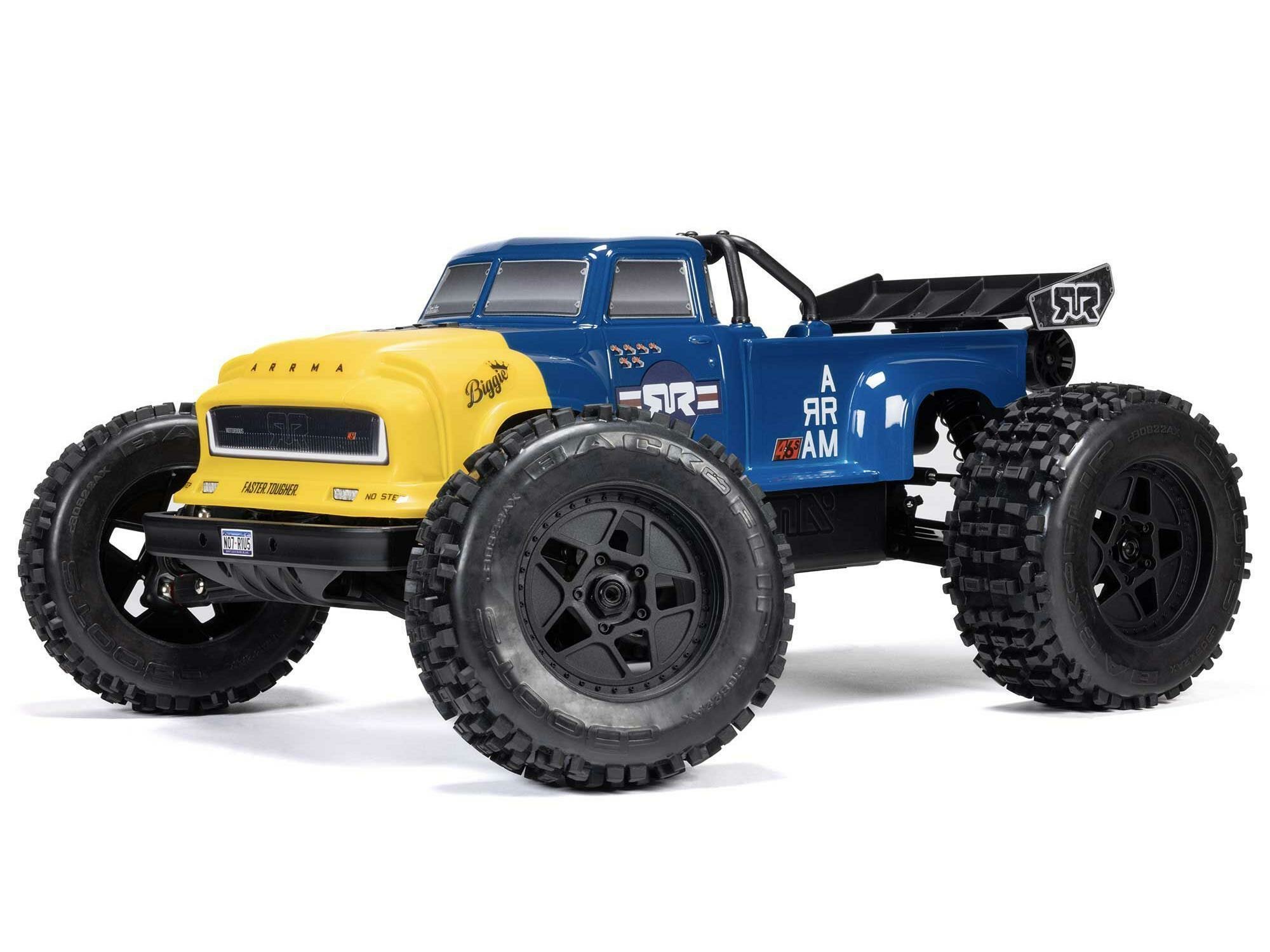 blue 1/8 NOTORIOUS 6S V6 4X4 BLX Stunt Truck RTR