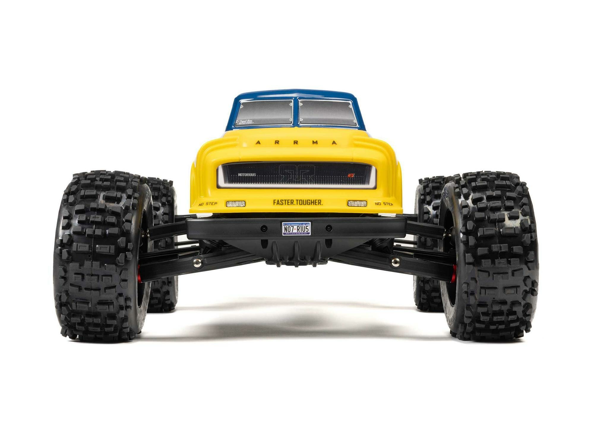 blue 1/8 NOTORIOUS 6S V6 4X4 BLX Stunt Truck RTR - Image 3