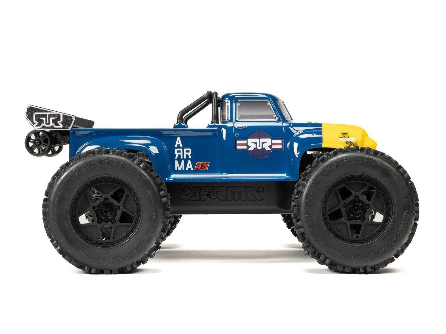 blue 1/8 NOTORIOUS 6S V6 4X4 BLX Stunt Truck RTR - Image 4