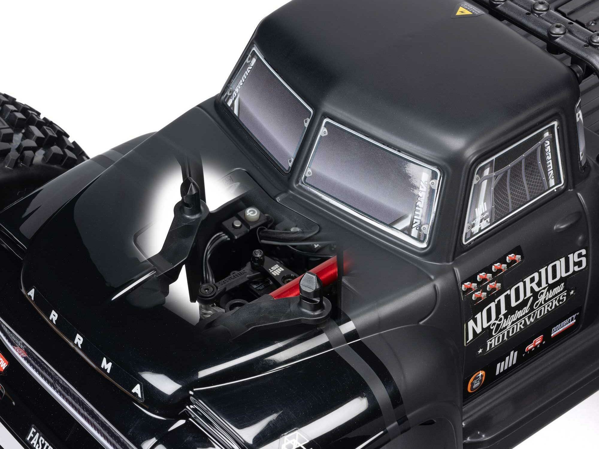 blue 1/8 NOTORIOUS 6S V6 4X4 BLX Stunt Truck RTR - Image 14