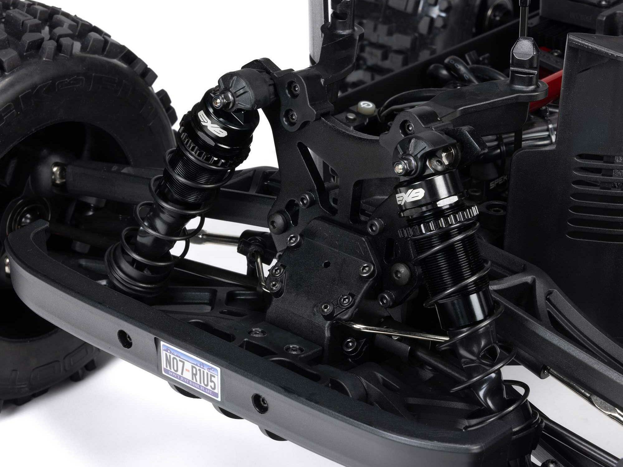 blue 1/8 NOTORIOUS 6S V6 4X4 BLX Stunt Truck RTR - Image 15
