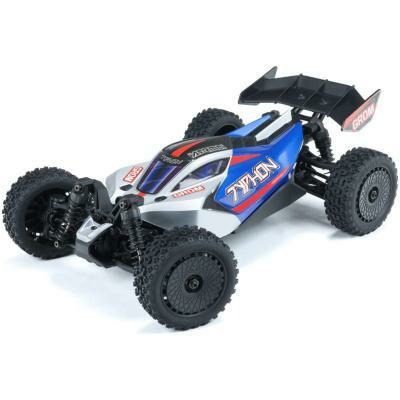 ARRMA 1/14 TYPHON GROM MEGA 4X4 Buggy with Battery & Charger Blue