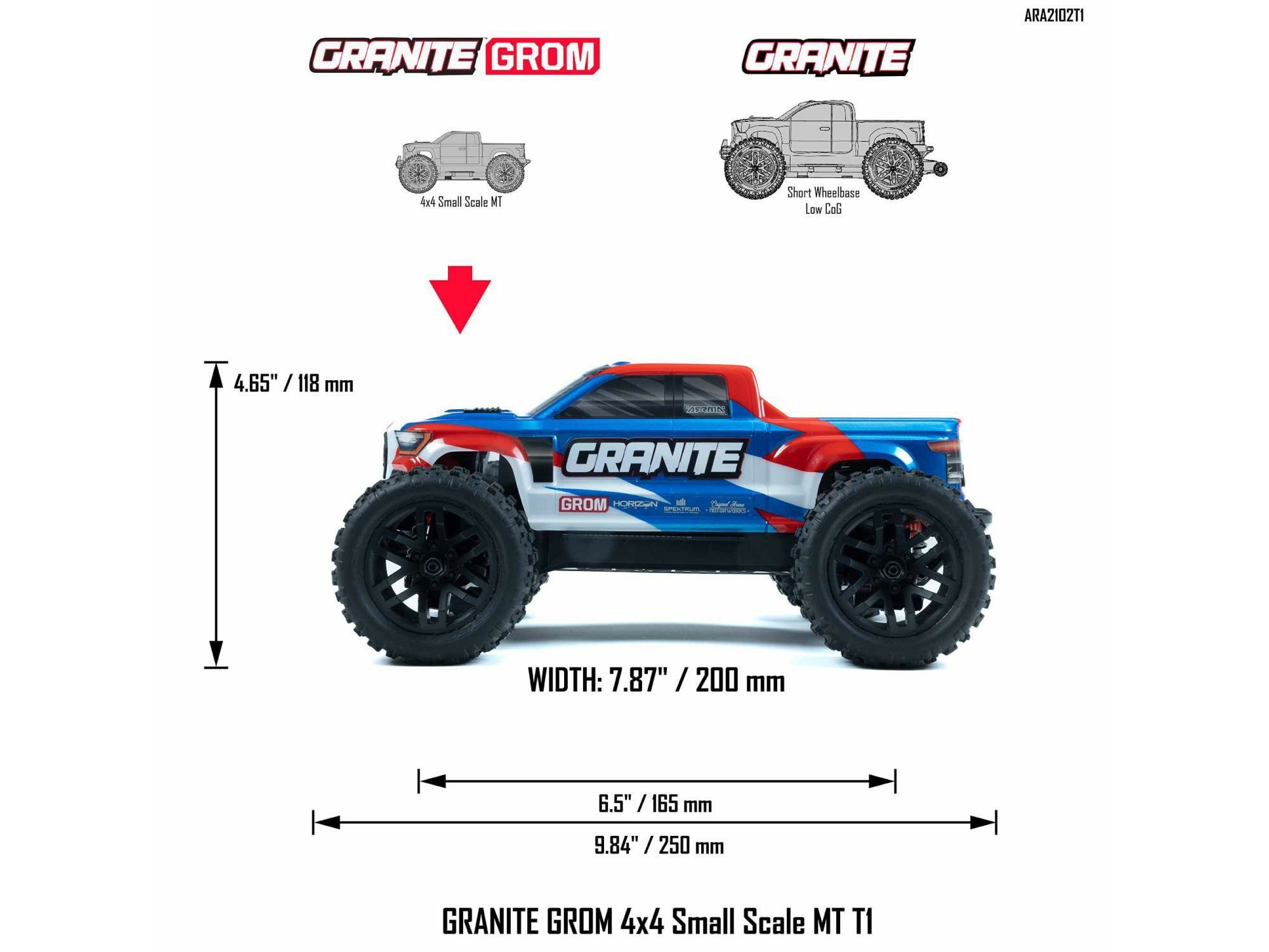 blue 1/18 GRANITE GROM MEGA 4X4 MT with Battery & Charger - Image 18
