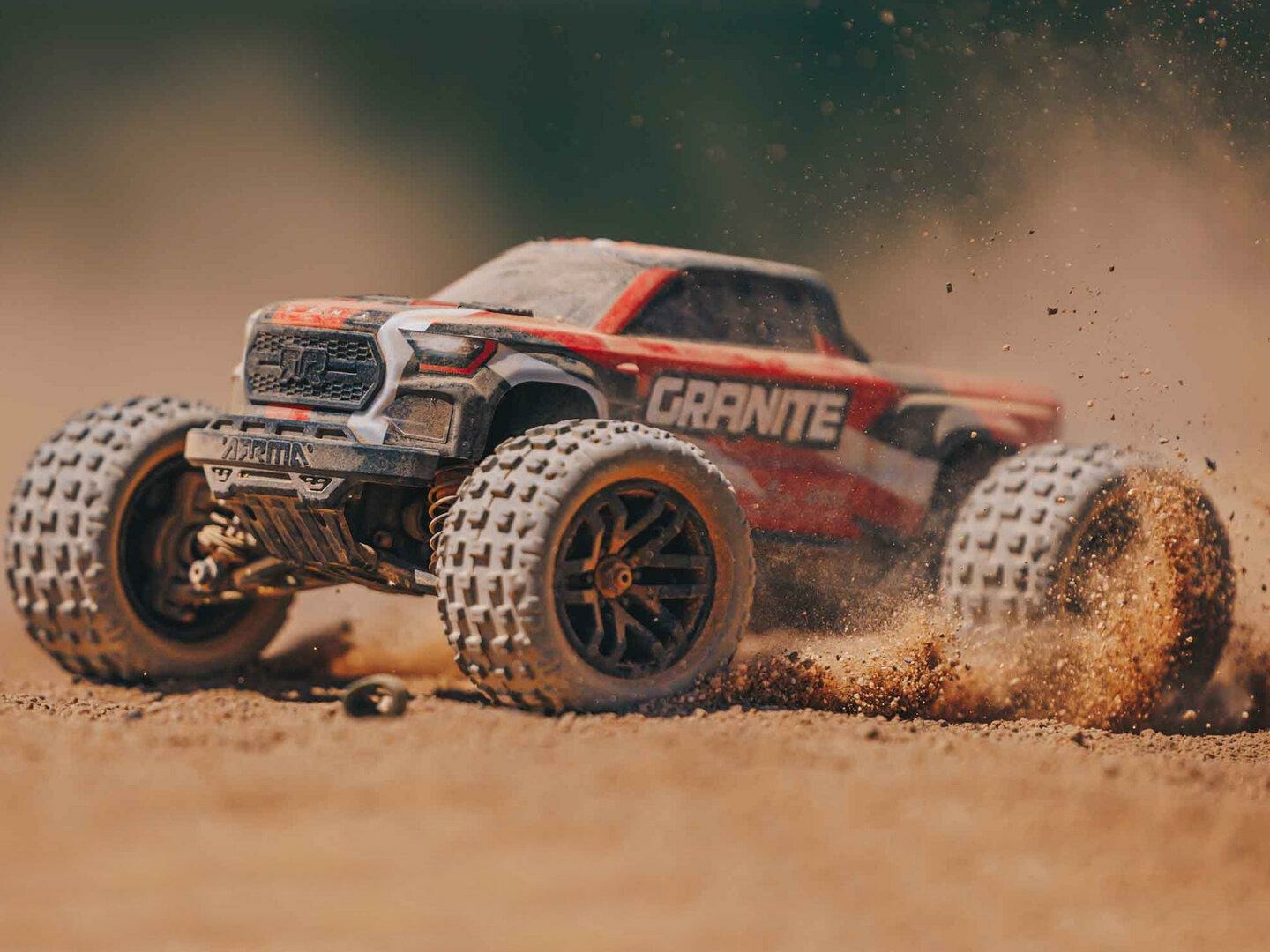 red 1/18 GRANITE GROM MEGA 4X4 MT with Battery & Charger - Image 12