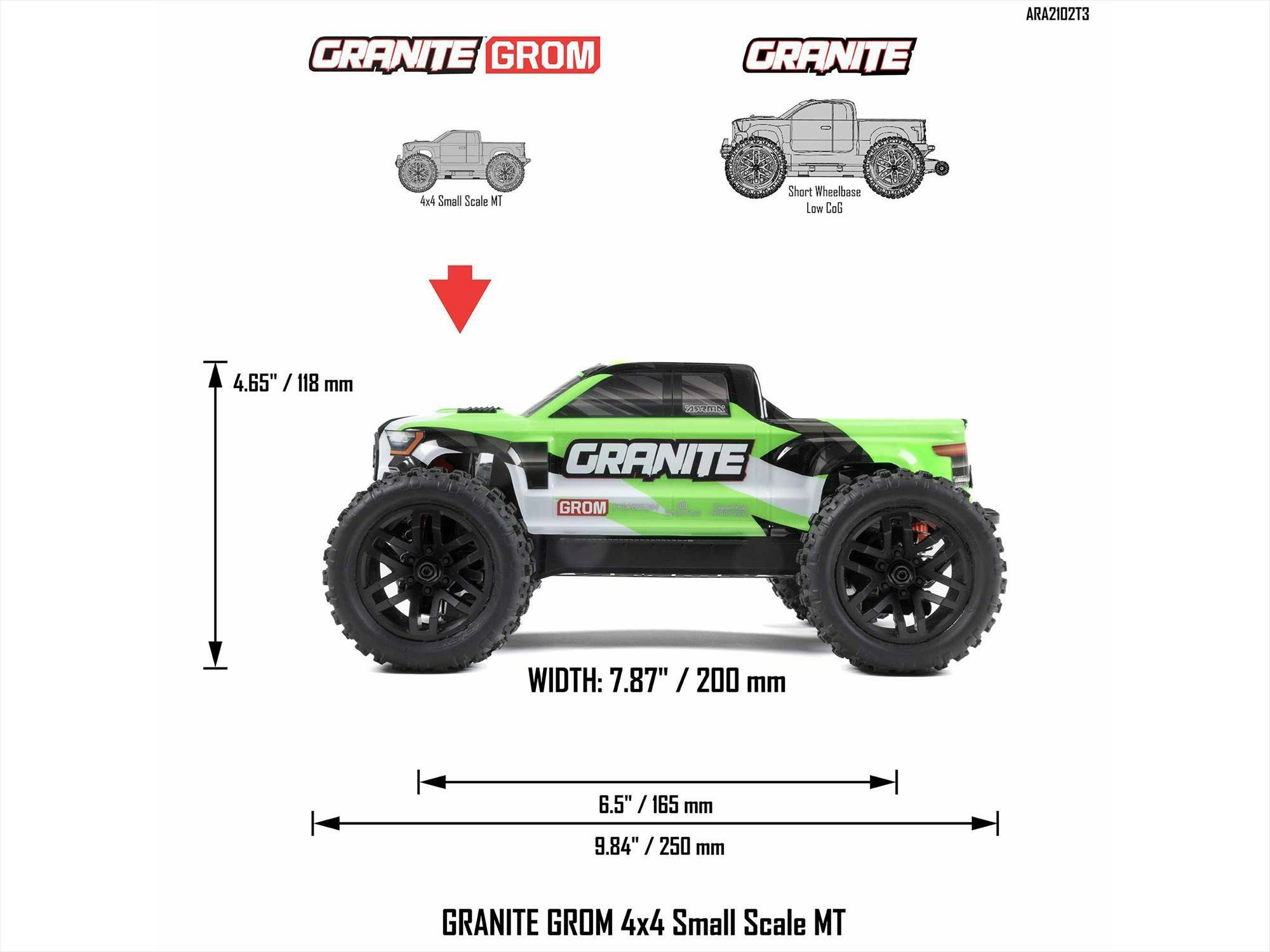 green 1/18 GRANITE GROM MEGA 4X4 MT with Battery & Charger - Image 18