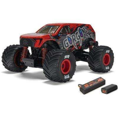red ARRMA 1/16 GORGON GROM 4X4 brushed RTR Monster Truck
