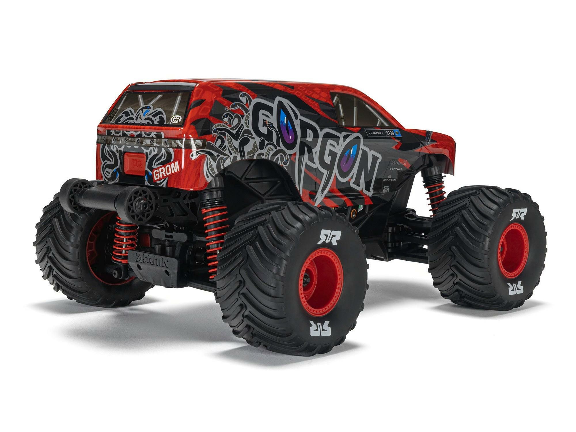 red ARRMA 1/16 GORGON GROM 4X4 brushed RTR Monster Truck - Image 2