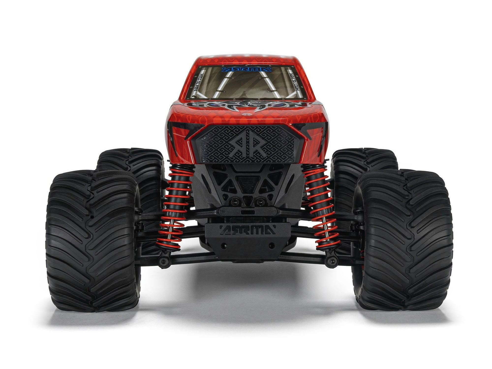 red ARRMA 1/16 GORGON GROM 4X4 brushed RTR Monster Truck - Image 3