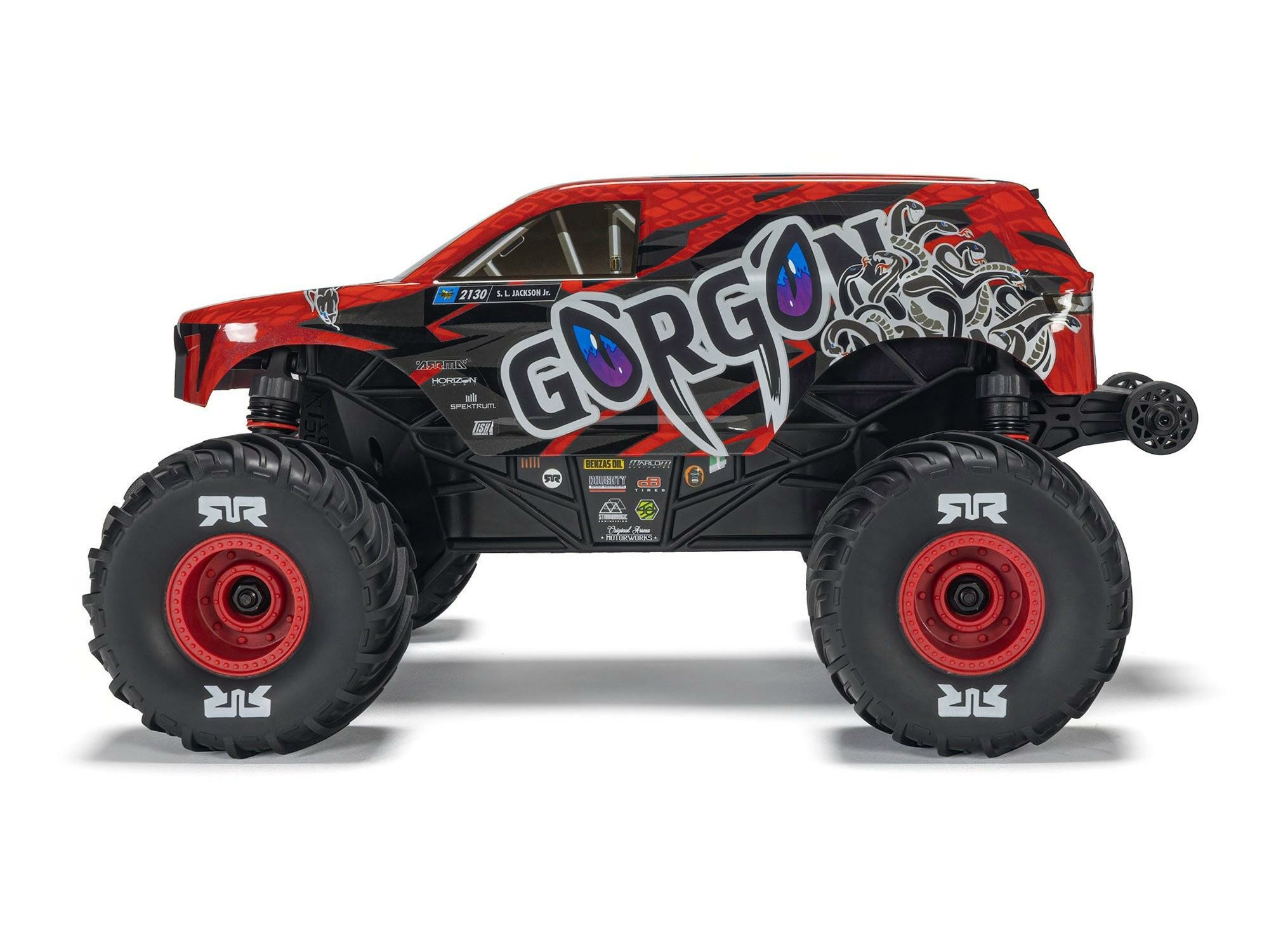 red ARRMA 1/16 GORGON GROM 4X4 brushed RTR Monster Truck - Image 4