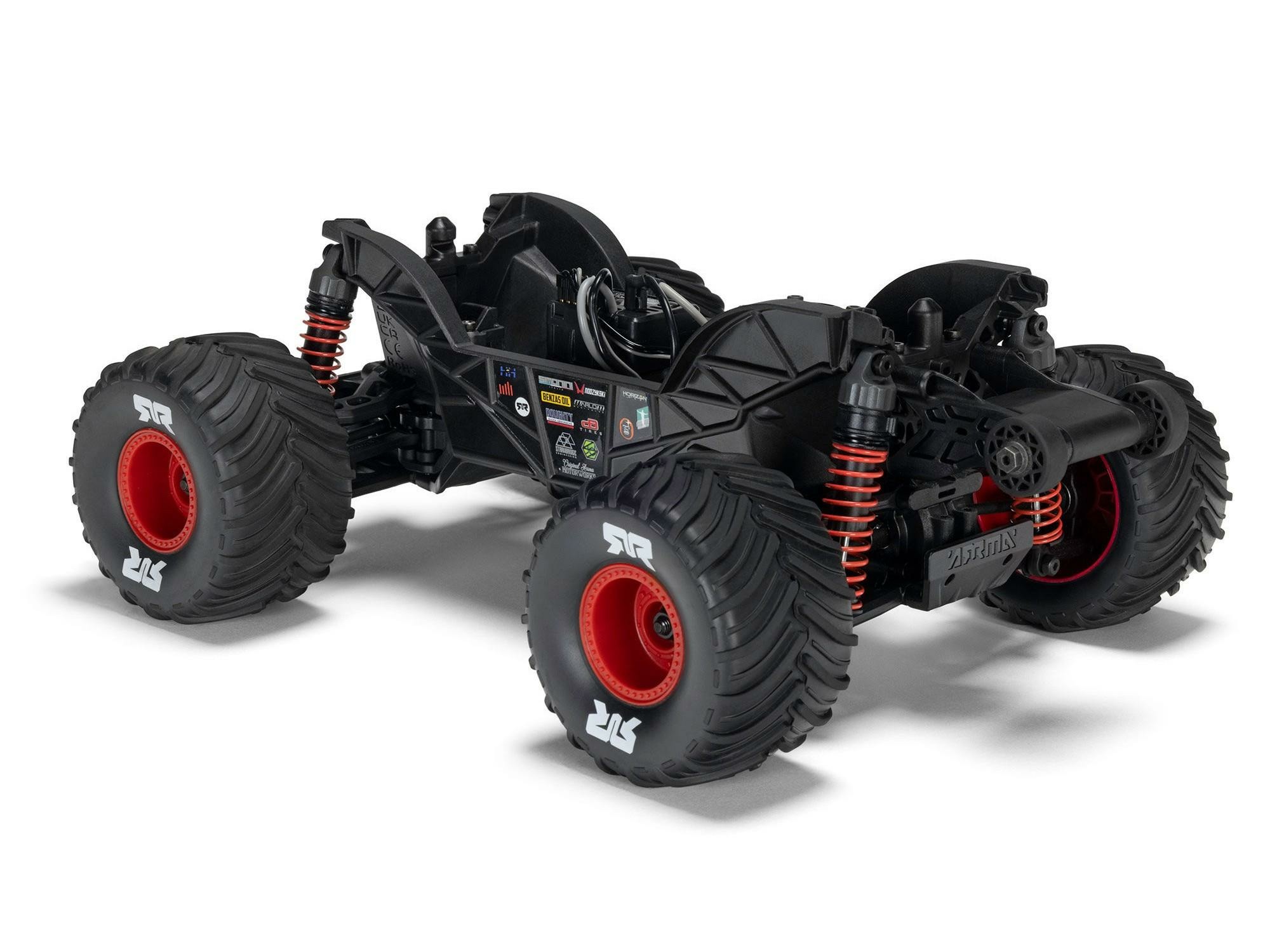 red ARRMA 1/16 GORGON GROM 4X4 brushed RTR Monster Truck - Image 9