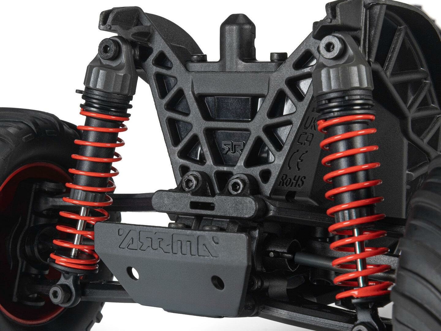 red ARRMA 1/16 GORGON GROM 4X4 brushed RTR Monster Truck - Image 13