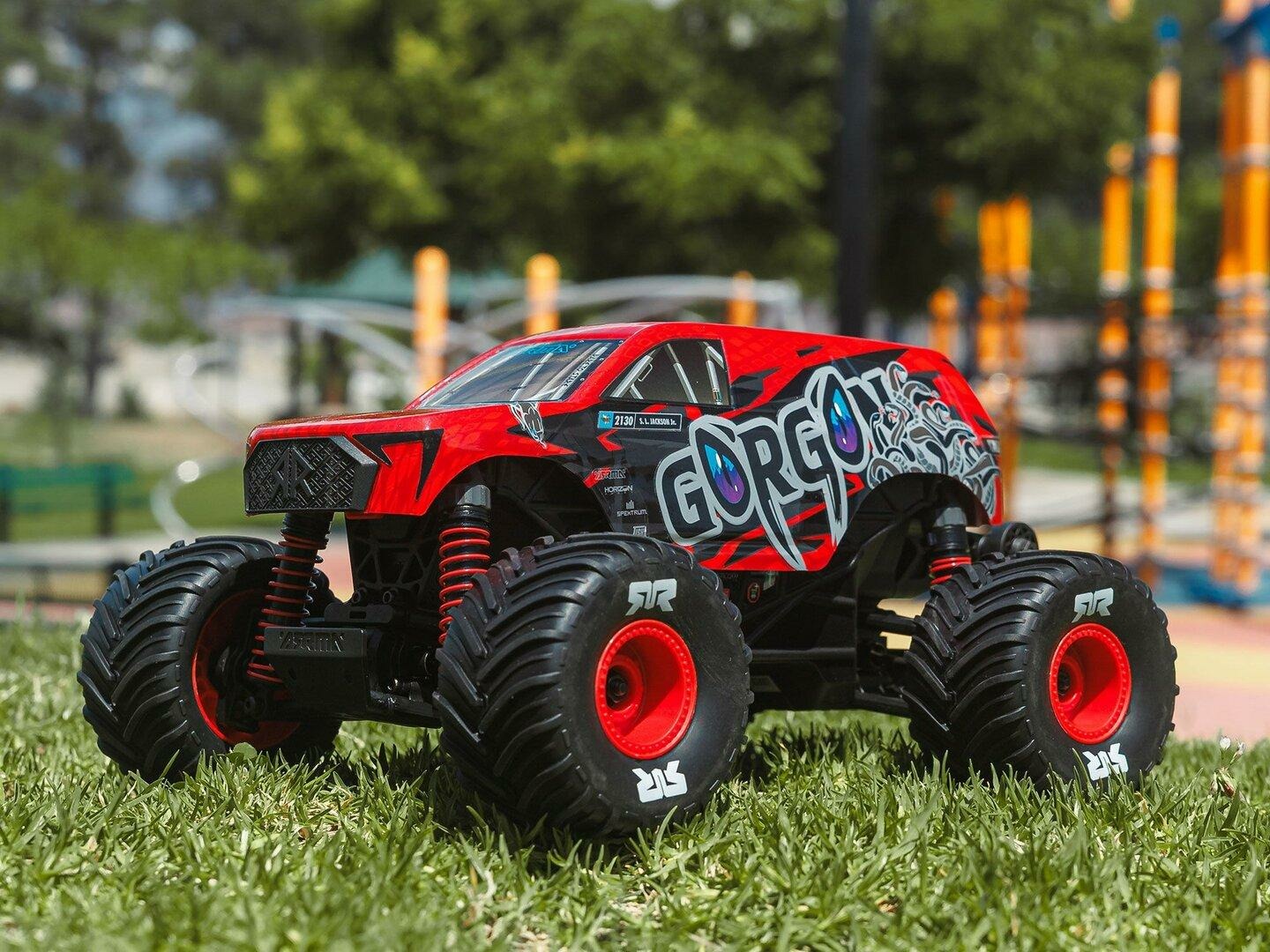 red ARRMA 1/16 GORGON GROM 4X4 brushed RTR Monster Truck - Image 16