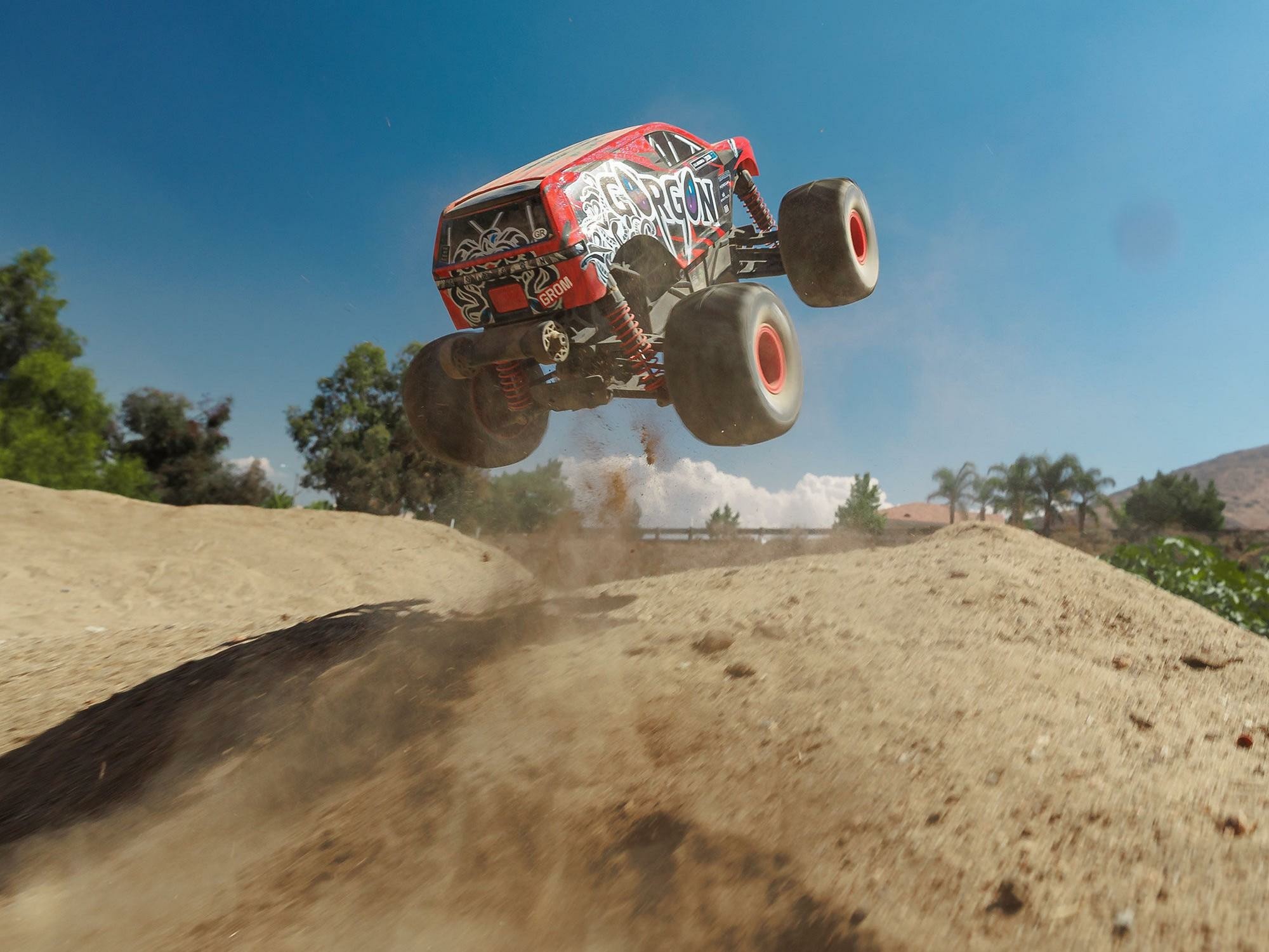 red ARRMA 1/16 GORGON GROM 4X4 brushed RTR Monster Truck - Image 20