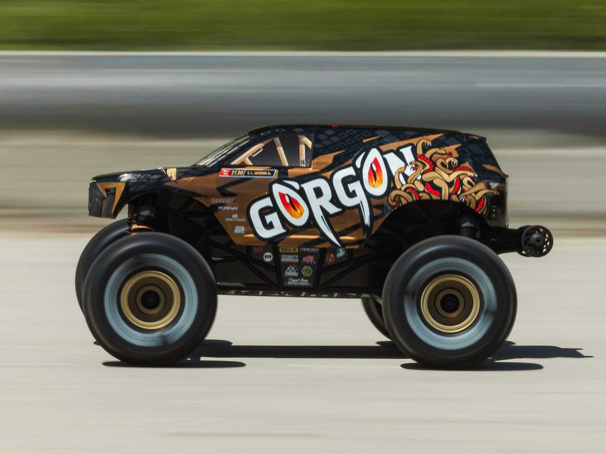 bronze ARRMA 1/16 GORGON GROM 4X4 brushed RTR Monster Truck - Image 14