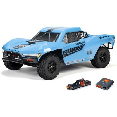 BLUE 1/10 FURY MEGA 550 4X2 SCT WITH BATTERY AND CHARGER