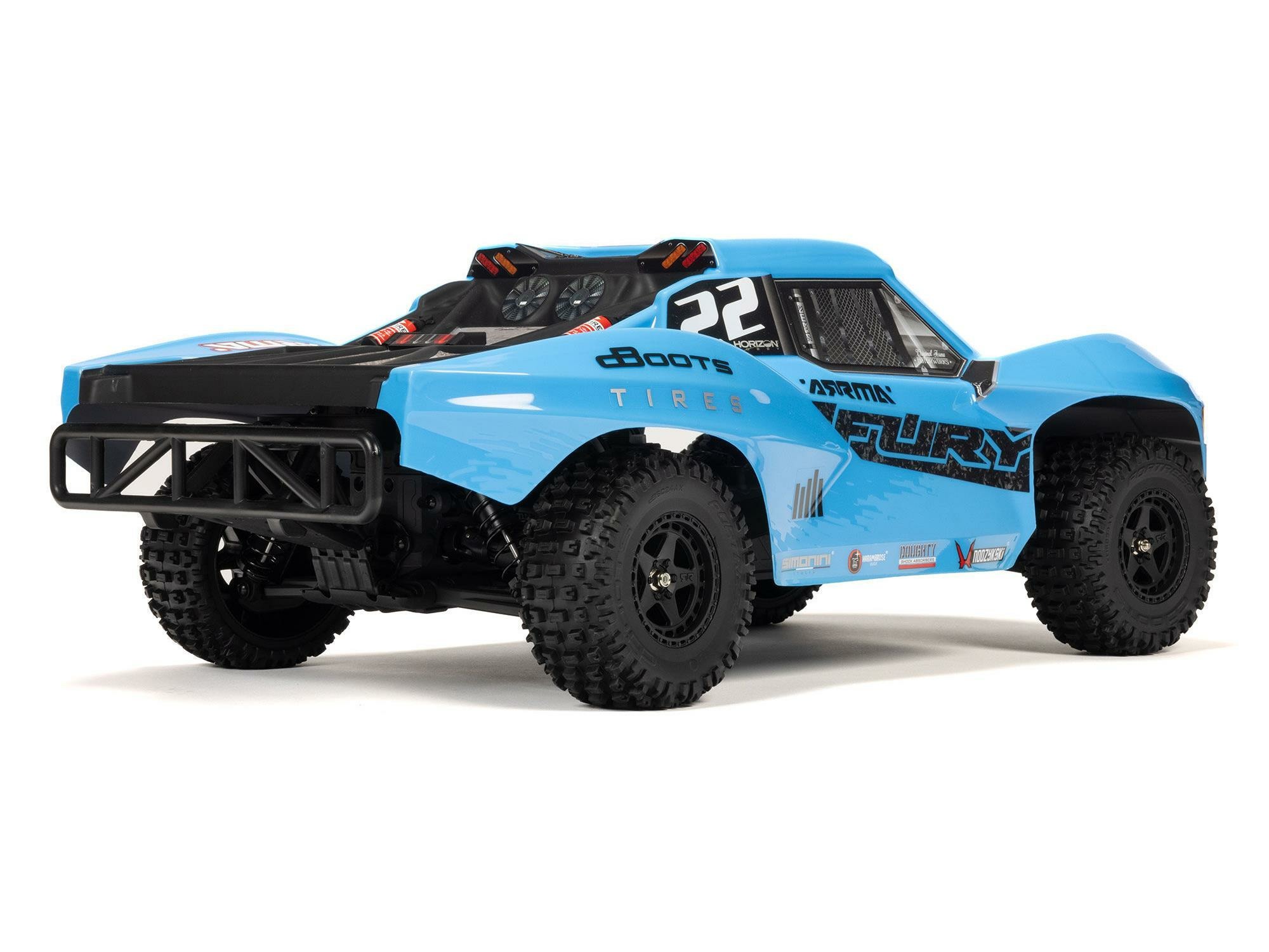 BLUE 1/10 FURY MEGA 550 4X2 SCT WITH BATTERY AND CHARGER - Image 2