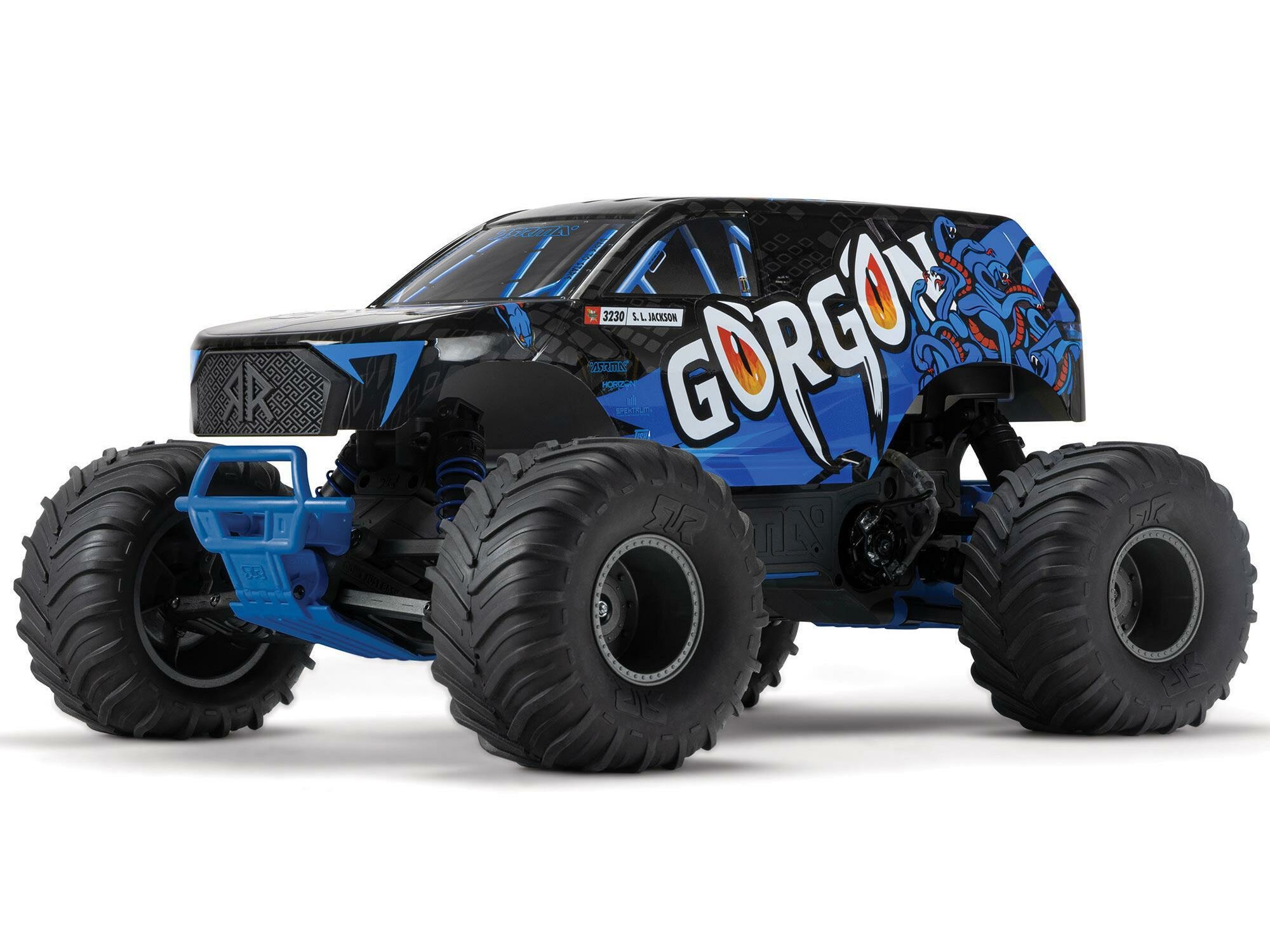 blue 1/10 GORGON MEGA 550 2WD MT no battery and charger