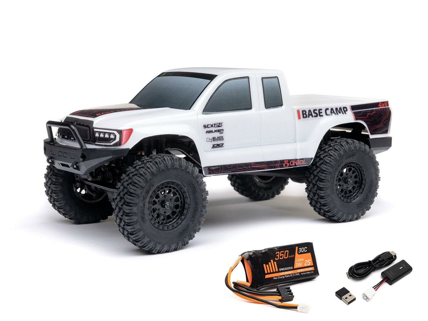 white 1/24 SCX24 Base Camp 4WD Rock Crawler RTR - Image 3