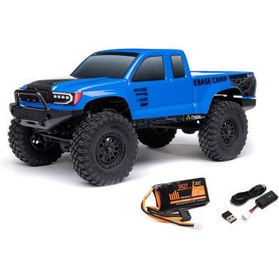 blue 1/24 SCX24 Base Camp 4WD Rock Crawler RTR