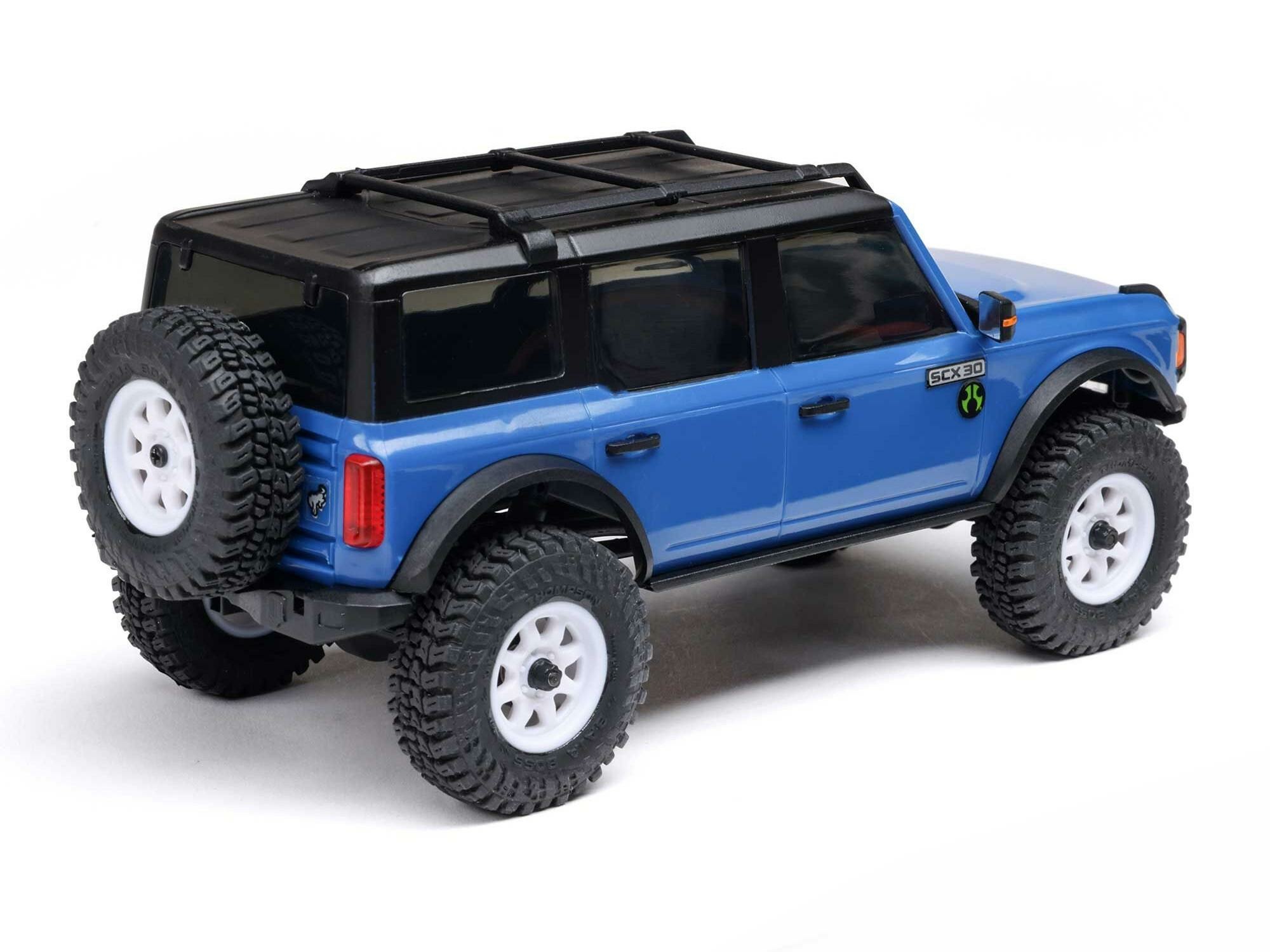 blue 1/30 SCX30 Ford Bronco 4X4 RTR Rock Crawler - Image 2