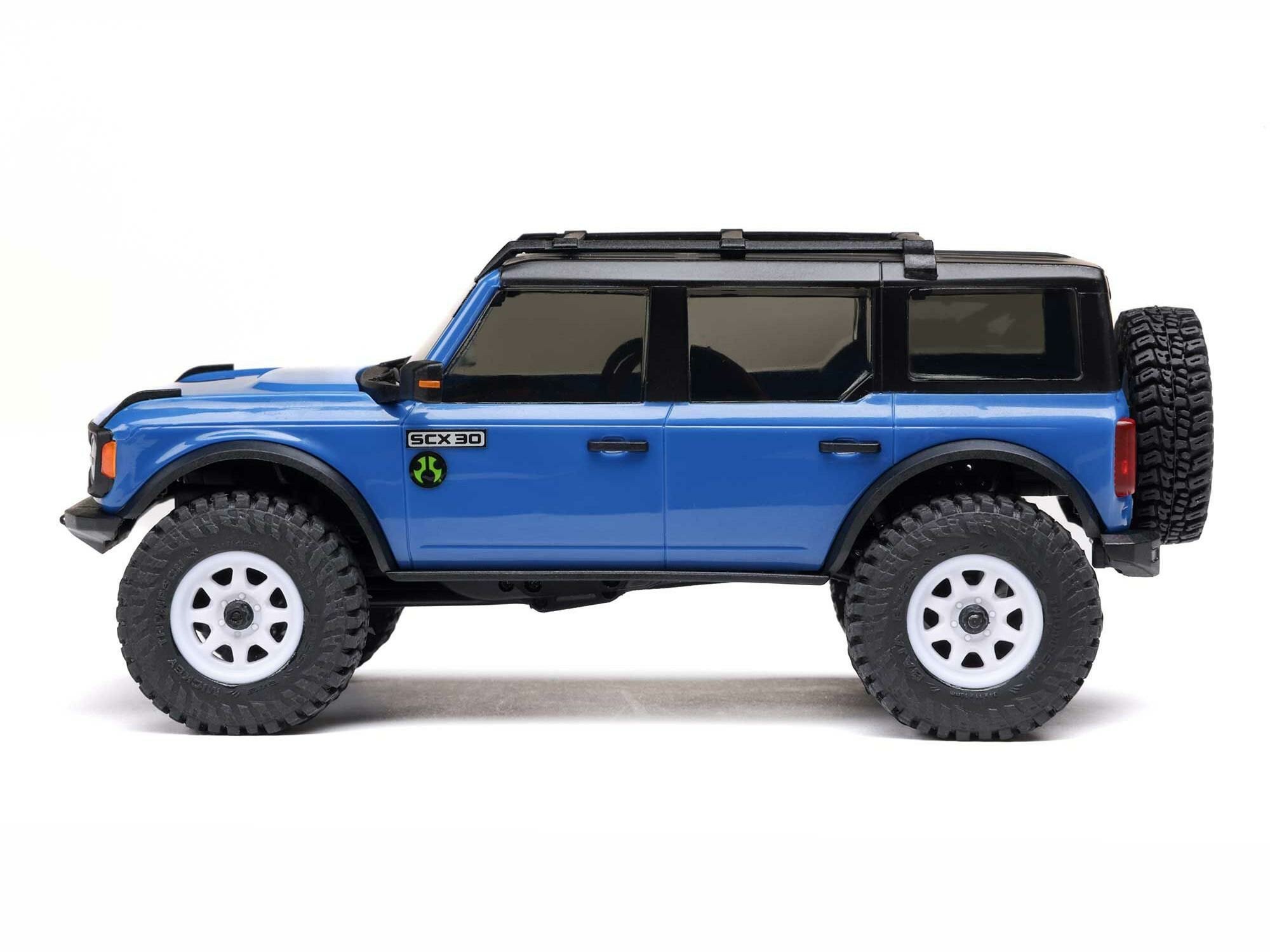 blue 1/30 SCX30 Ford Bronco 4X4 RTR Rock Crawler - Image 4