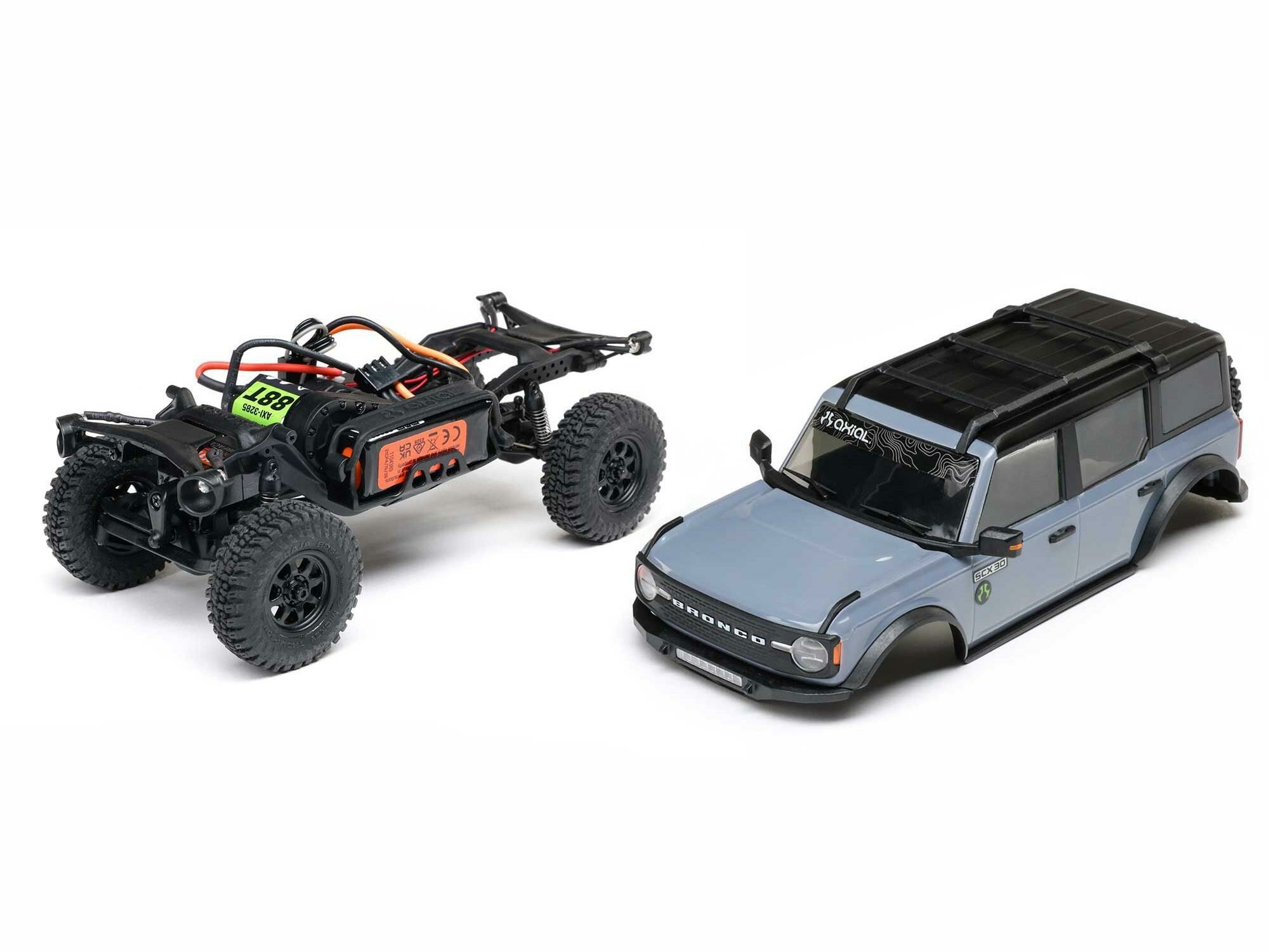 blue 1/30 SCX30 Ford Bronco 4X4 RTR Rock Crawler - Image 8
