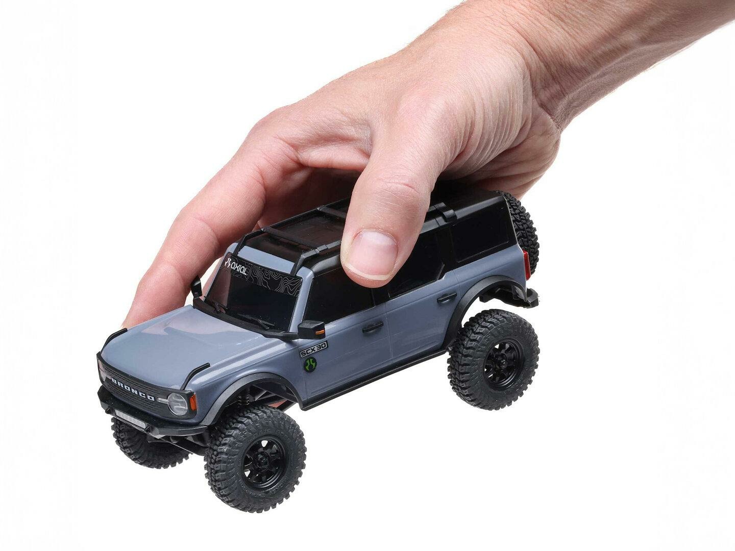 blue 1/30 SCX30 Ford Bronco 4X4 RTR Rock Crawler - Image 10