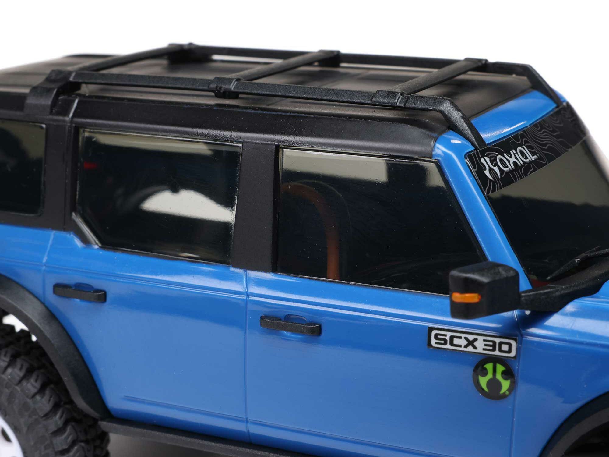 blue 1/30 SCX30 Ford Bronco 4X4 RTR Rock Crawler - Image 13