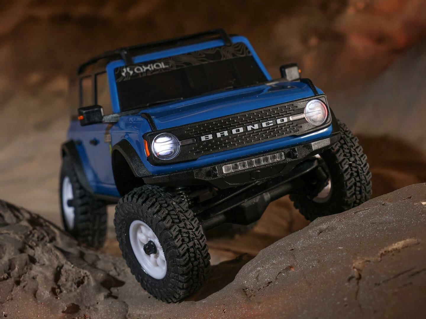 blue 1/30 SCX30 Ford Bronco 4X4 RTR Rock Crawler - Image 26