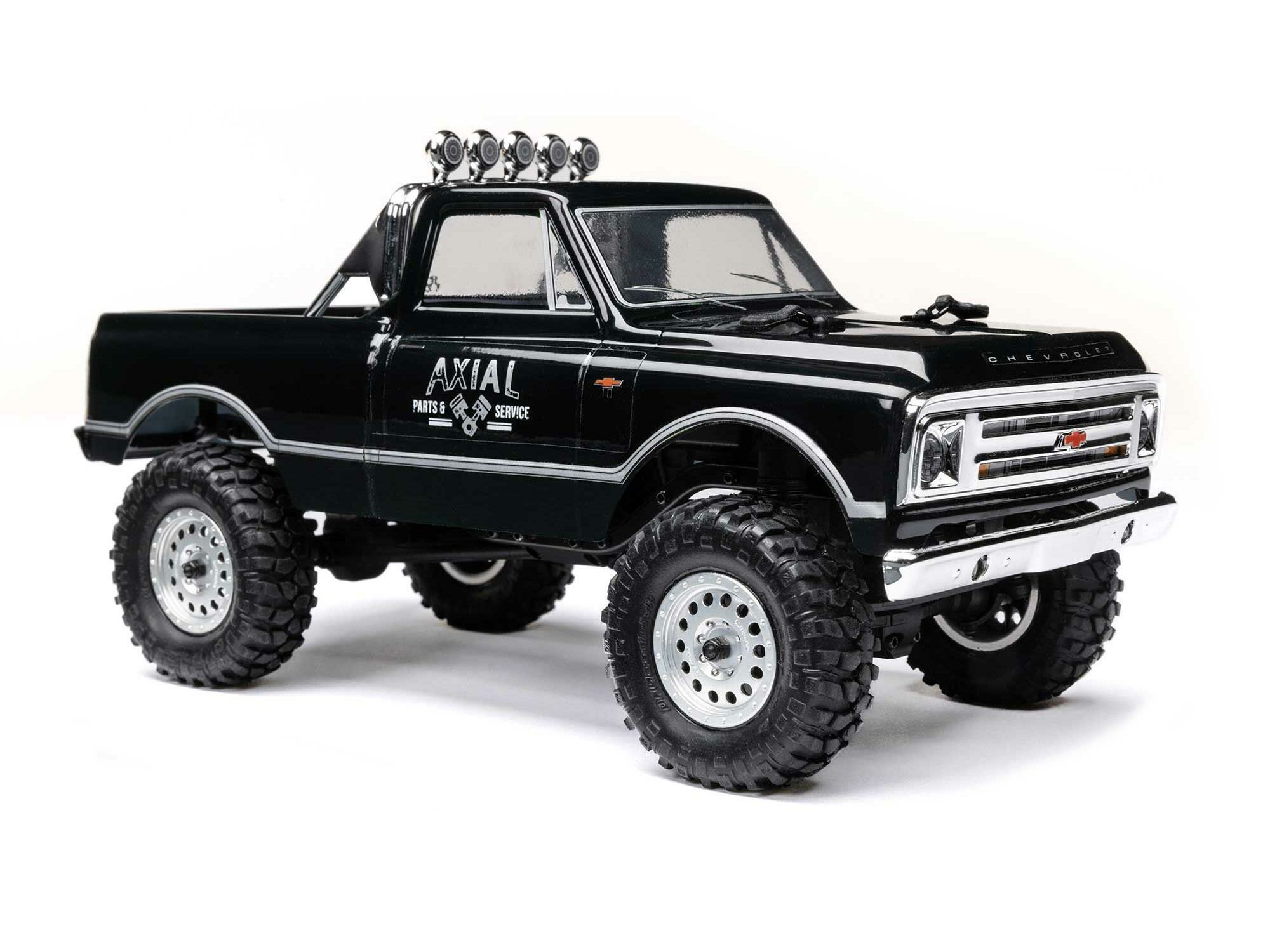 black 1/24 SCX24 1967 Chevrolet C10 4WD Rock Crawler RTR - Image 3