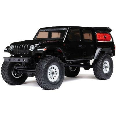 black 1/24 SCX24 Jeep JT Gladiator 4WD Rock Crawler RTR