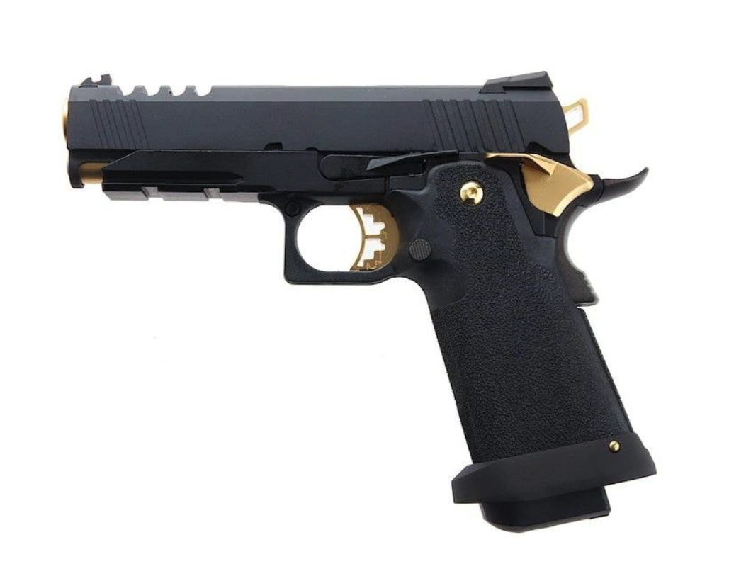 Armorer Works Custom 4.3 Hi-Capa GBBP (Gold - Black Frame - AW-HX2711)