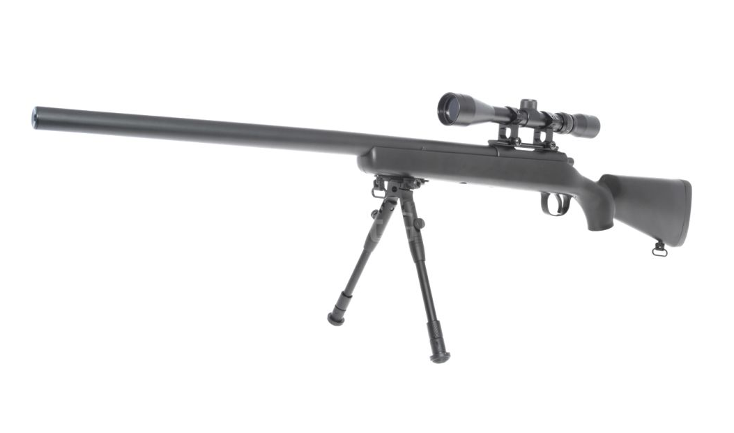 Well MB03 VSR10 Spring Sniper Rifle (Upgraded Steel Parts - Nylon Body - with Scope and Bipod) - Image 5