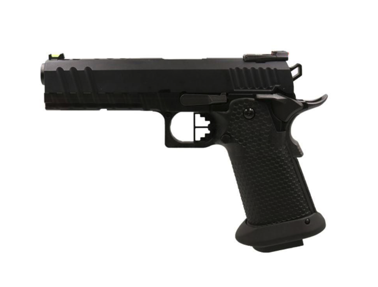 Armorer Works Custom Black Ace Hi-Capa GBBP (Black Slide - Black Barrel - AW-HX2033)