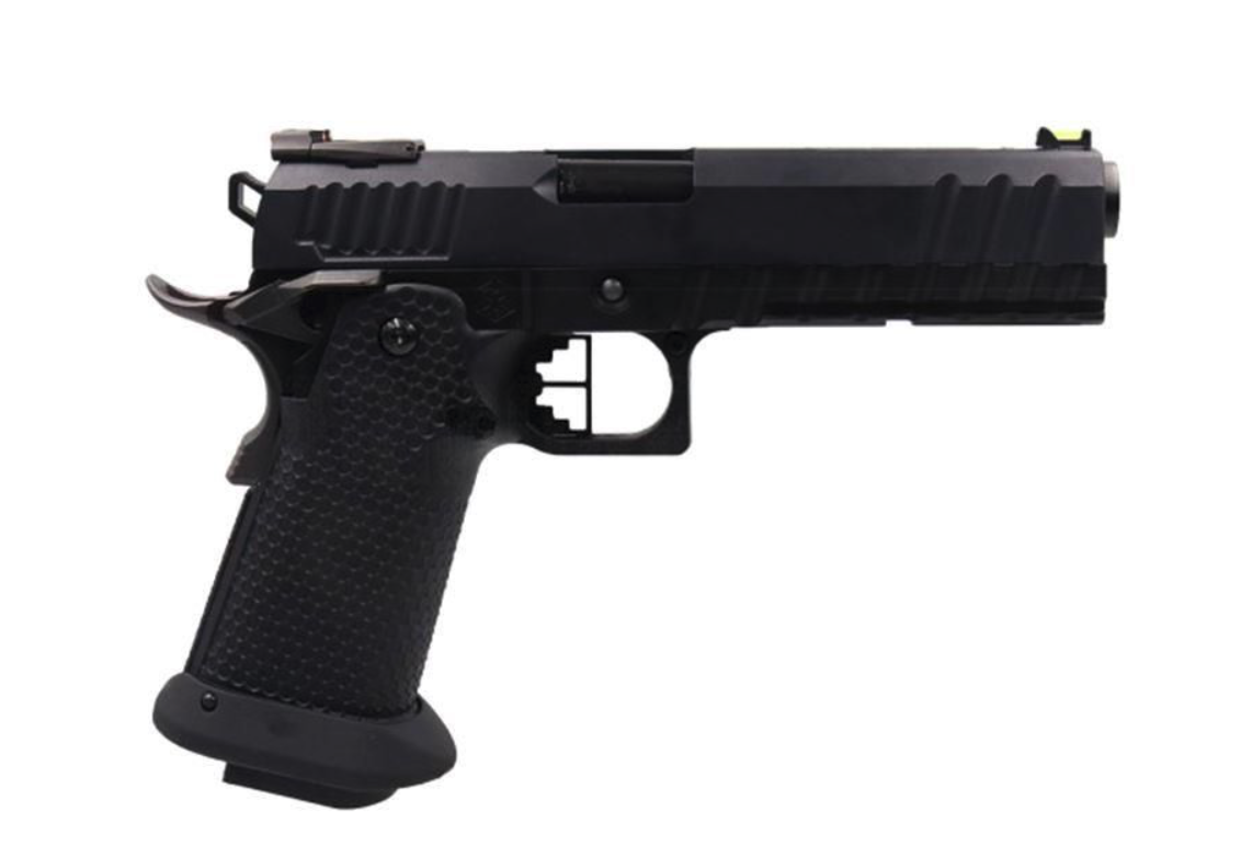 Armorer Works Custom Black Ace Hi-Capa GBBP (Black Slide - Black Barrel - AW-HX2033) - Image 2