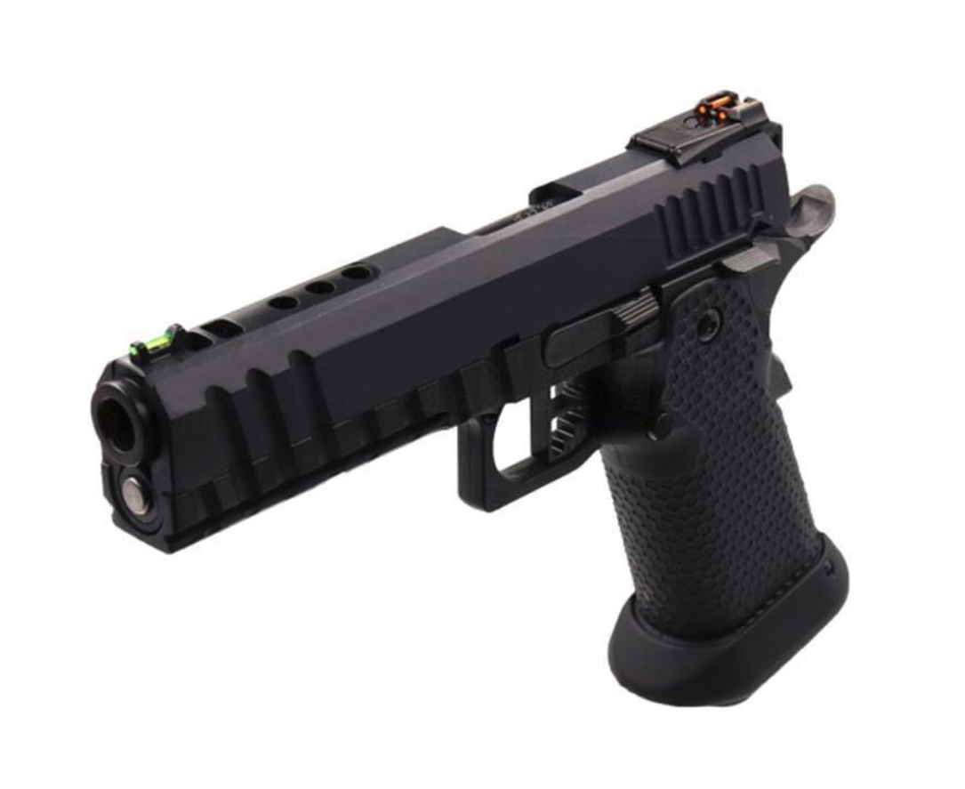 Armorer Works Custom Black Ace Hi-Capa GBBP (Black Slide - Black Barrel - AW-HX2033) - Image 4