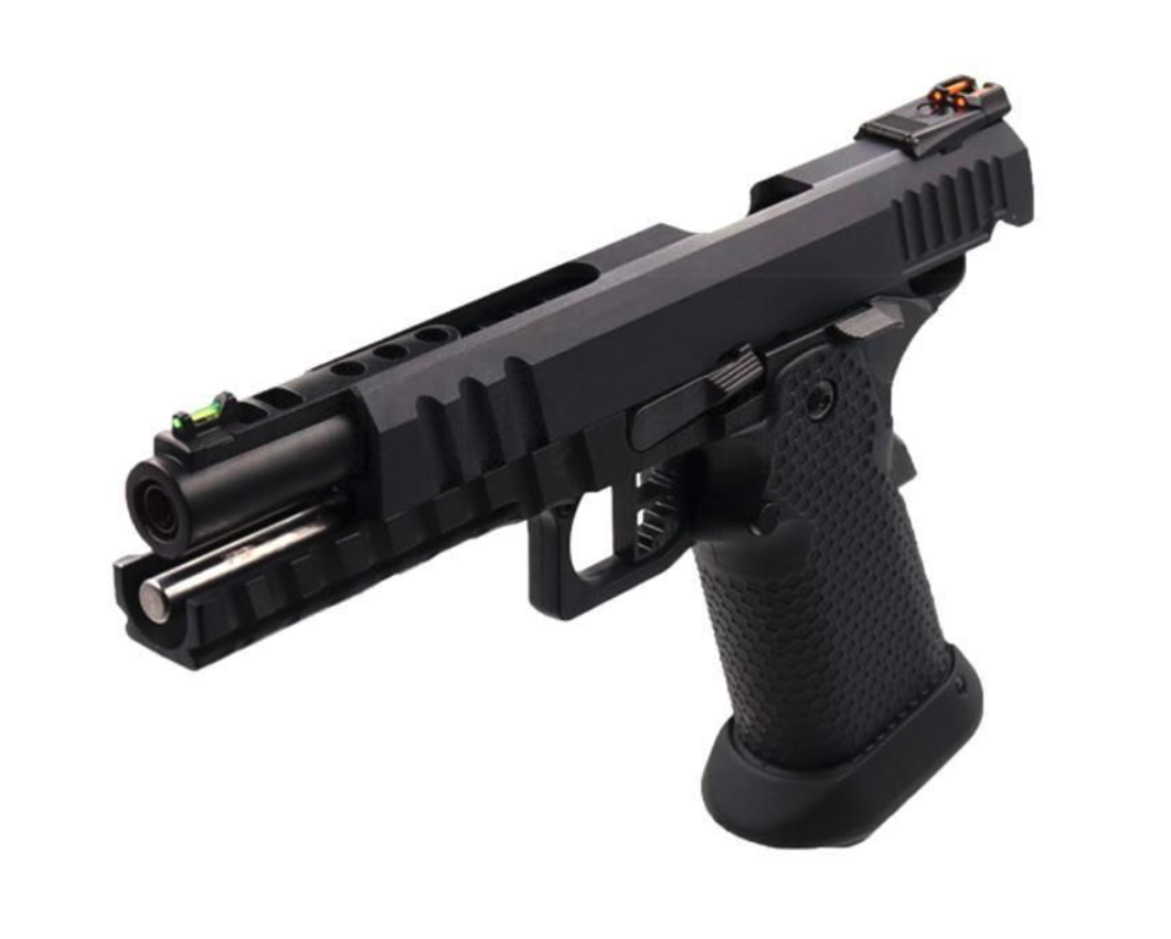 Armorer Works Custom Black Ace Hi-Capa GBBP (Black Slide - Black Barrel - AW-HX2033) - Image 6