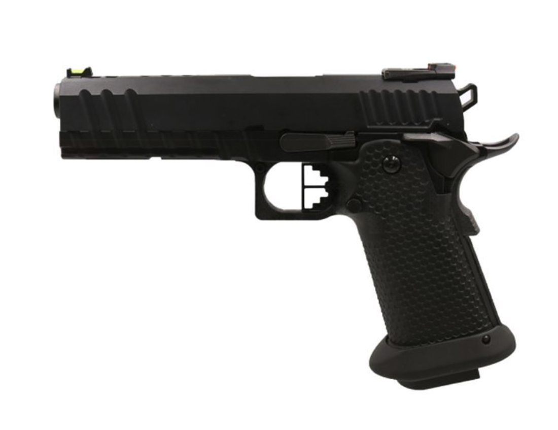 Armorer Works Custom Black Ace Hi-Capa GBBP (Black Slide - Black Barrel - AW-HX2033) - Image 7