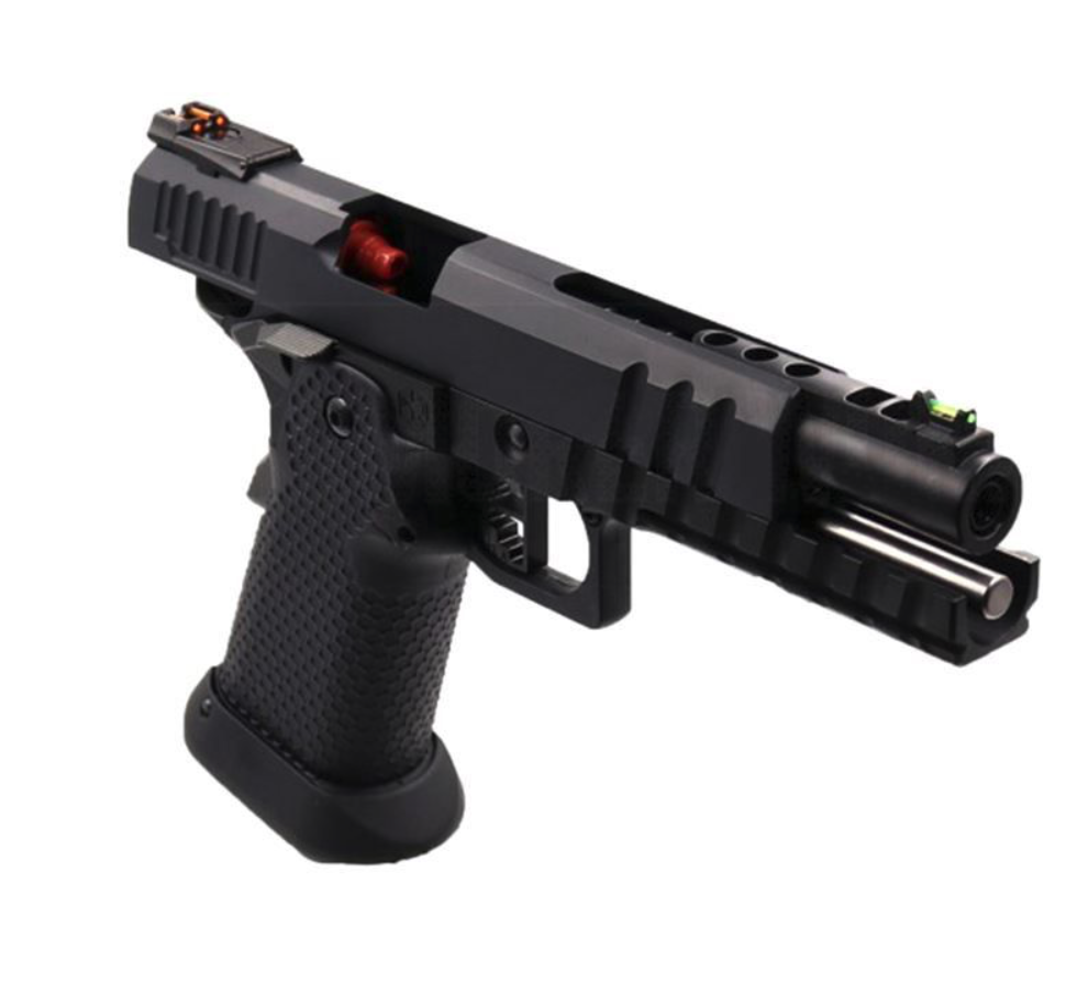 Armorer Works Custom Black Ace Hi-Capa GBBP (Black Slide - Black Barrel - AW-HX2033) - Image 9