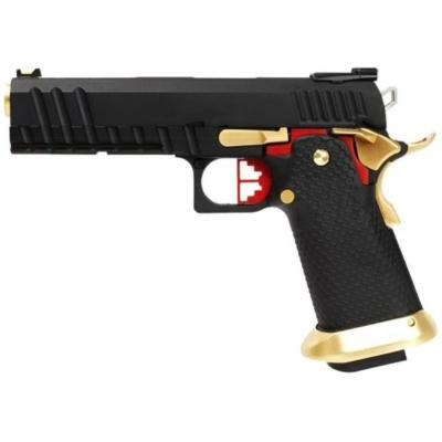 Armorer Works Custom Hi-Capa GBBP (Black Slide - Gold Barrel - Fully Auto. - AW-HX2032)