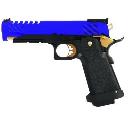 Armorer Works Custom 5.1 Hi-Capa GBBP (Gold - Black Frame - AW-HX2701 BLUE)