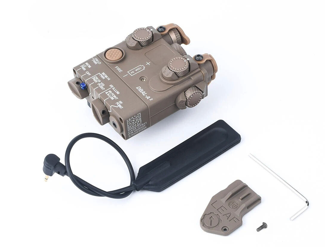 Rebel DBAL-A2 Dual Beam Aiming Laser (Red & IR) - Dark Earth