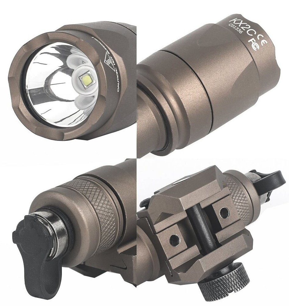 Rebel M600C 340 Lumen Tactical Flashlight + Dual Function Tape Switch - Dark Earth - Image 4